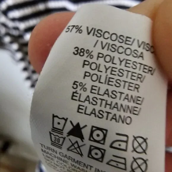 EUC LUCKY BRAND DEEP V NECK STRIPED HALF SLEEVES RIBBED TOP SIZE XL - Picture 13 of 13